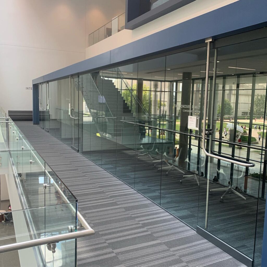 exterior of office windows